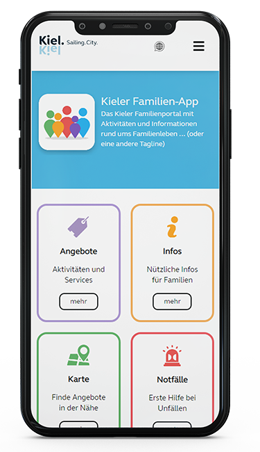 Kieler Familien-App Smartphone